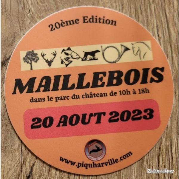 Autocollant chasse / pche,  fte maillebois 2023