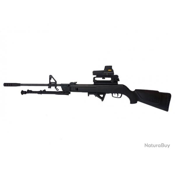 Carabine SHADOW 100055 AR15M16 GAMO + HOLOGRAPHIQUE 552 + Bipied Installe Cal.5,5 mm 19,9 joules