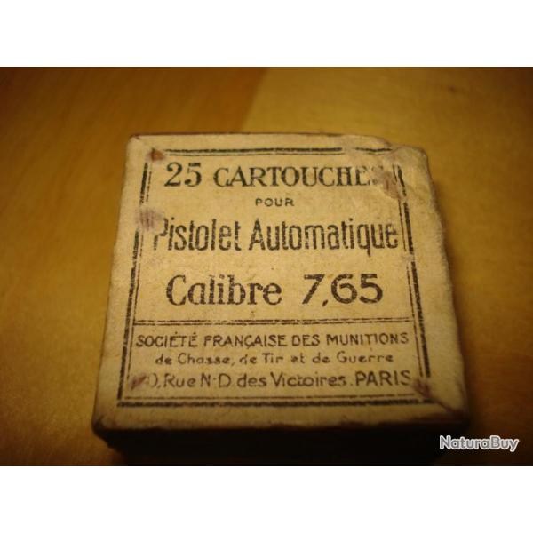 Ancienne boite vide militaire  de cartouches cal 7.65 mm