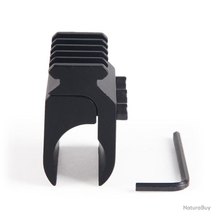 Adaptateur Rail Queue D'aronde 15mm Vers Picatinny 20mm - 4 Fentes, En Aluminium, Pour Lampe Torche Ou Viseur