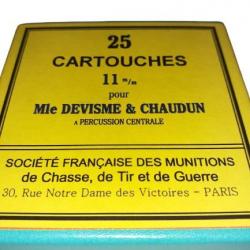 11 mm Devisme - Chaudun: Reproduction boite cartouches (vide) SFM 10261636