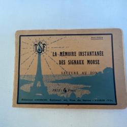 Rare manuel 1921 Hausser "La mémoire instantanée des signaux Morse"