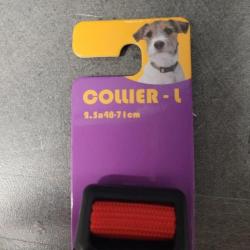Collier chien rouge taille L