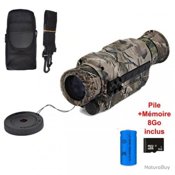 Camra Vision Nocturne Infrarouge Zoom5X +8Go off Monoculaire Camouflage Photo Vidos Chasse Outdoor