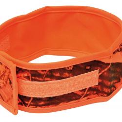 Brassard orange camo 100% polyester idéal pour la chasse du petit gibier (lapin, lièvre, bécasse)