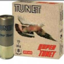 CARTOUCHES DE CHASSE TUNET SUPER TUNET CAL 12 bourre a jupes plomb de