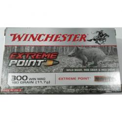 Cartouche à balle Winchester 300wm Extreme Point 180GR