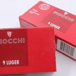 CARTON DE 20 BOITES DE 50 CARTOUCHES de FIOCCHI cal.9mm PARA FMJ /1000