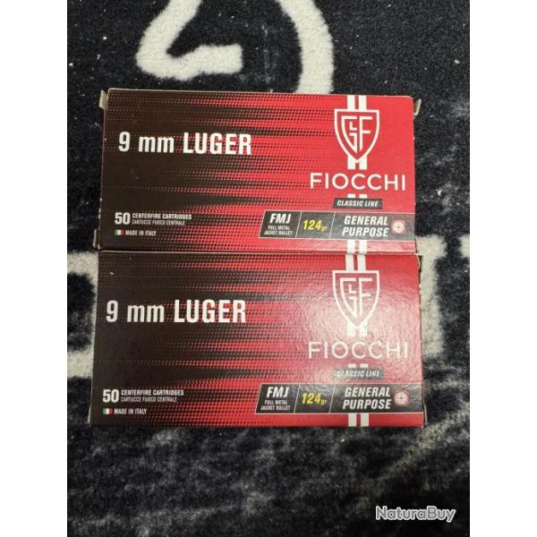 1000 MUN FIOCCHI cal.9mm PARA FMJ 124GR 