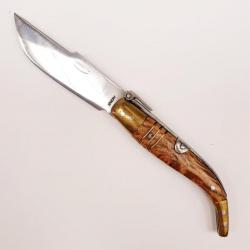 Petit couteau de poche pliant Navaja Albacète Inox à palme