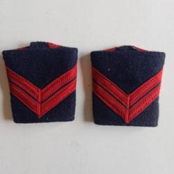 (S1) paire de pattes d'épaule grade sapeur pompier troupes insigne