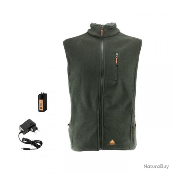 Gilet Polaire Chauffant FIRE FLEECE vert