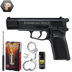 Pistolet à blanc Browning GPDA 9 Cal.9mm PAK + mun + aerosol + matraque + menotte