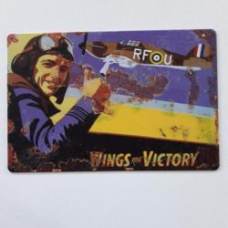 PLAQUE METAL WWII "WINGS OF VICTORY"