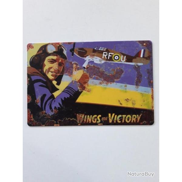 PLAQUE METAL WWII "WINGS OF VICTORY"