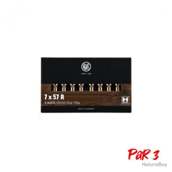 Balles RWS HMK - Cal. 7x57 R - 173 / Par 3