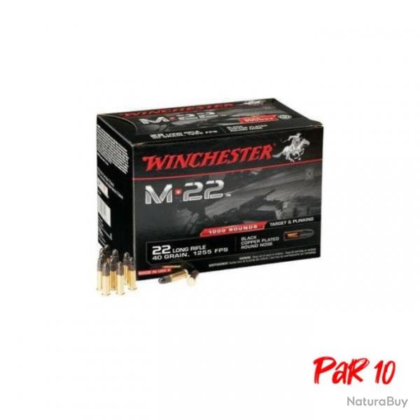Munitions Winchester M22 Black Plinking Lead Round Nose - Cal. 22 LR - 22LR / 40 / Par 10