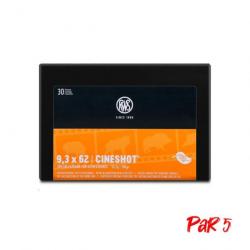 Cartouches RWS Cinetir - Cal.9.3x62 - 12.7 g / 196 gr / Par 5