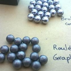 100 Balles ronde Calibre 44 (0.451 inch) roulées graphitées