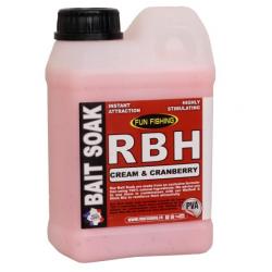 Additif Liquide Fun Fishing RBH Bait Soak System 1L Cream & Cranberry