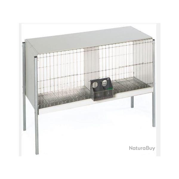 Cage avec plaque arrire-fil d'acier et pieds