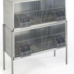 Cage pigeons 1,20m-4 compartiments avec pieds