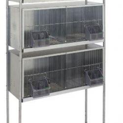 Cage pigeons 1,20m-6 compartiments avec pieds