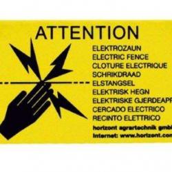 Panneau d'avertissement 2 C. pour berger électrique