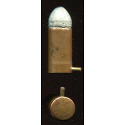 12 mm Long à broche - RARE - étui cuivre de 22 mm - marquage en relief : H B PARIS
