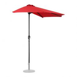 Demi parasol pentagonal 270 x 135 cm jardin rouge 14_0007544