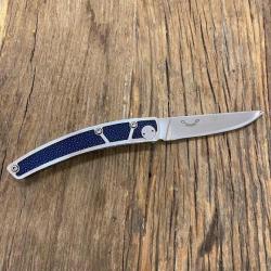 Couteau de poche Le Thiers® Galuchat bleu - lame siglée Artumès & Co