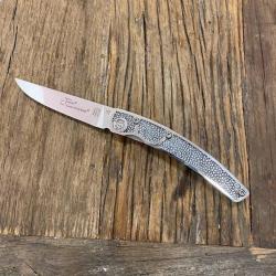 Couteau de poche Le Thiers® Galuchat gris-argent - lame siglée Artumès & Co