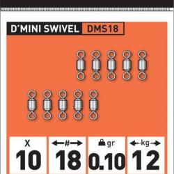 Micro Emerillon Daiwa Mini Swivel RED HEAD FLASH