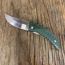 Couteau Linerlock inox, manche résine Bestiaire Mirage Lièvres vert - Alexandre Musso X Artumès & Co