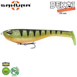 Leurre Souple Sakura Dekai Swimbait 150 150mm 56.6g UV Tiger