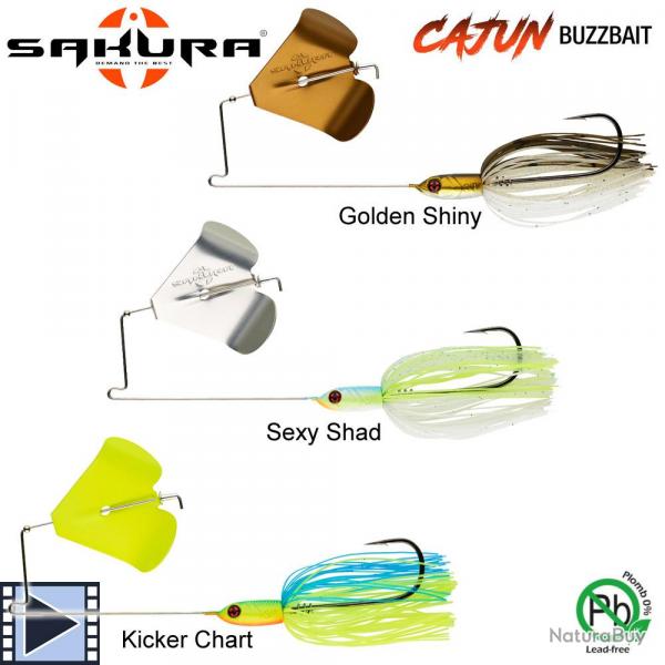 DESTOCKAGE ! Leurre Sakura Buzzbait Cajun 3/8 Oz 10.5g Kicker Chart