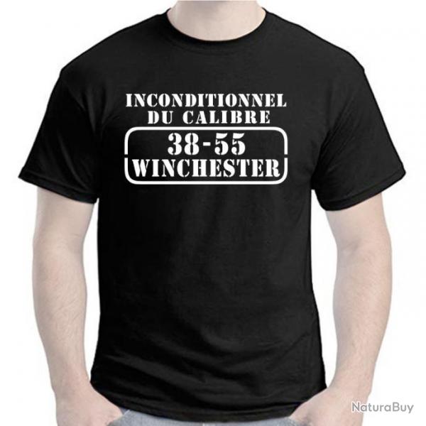 T-SHIRT INCONDITIONNEL DU CALIBRE 38 - 55 WINCHESTER - cartouche Carabine Mod 1894 Tir sportif Stand