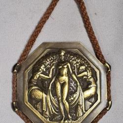 Pierre Turin - plaque octogonale "Les trois graces" 1920 - 1930