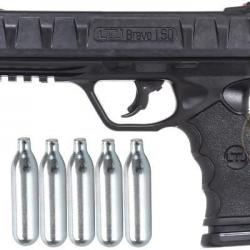 Pistolet CO2 à balles de caoutchouc Less Than Lethal Bravo 1.50 (16 Joules)