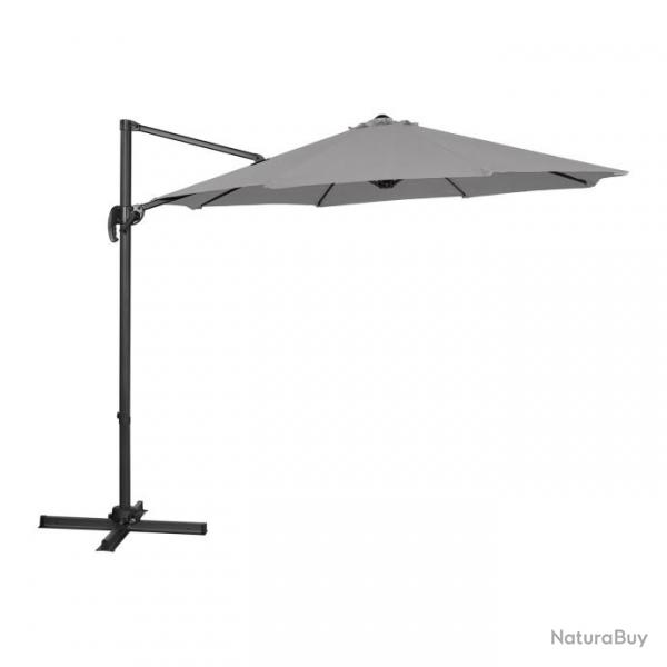 Parasol dport rond diamtre 300 cm inclinable et pivotant gris fonc 14_0007583