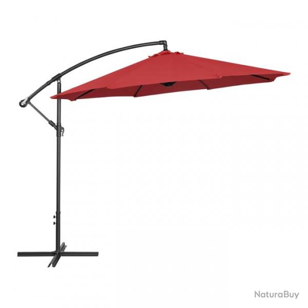 Parasol dport rond diamtre 300 cm inclinable bordeaux 14_0007599