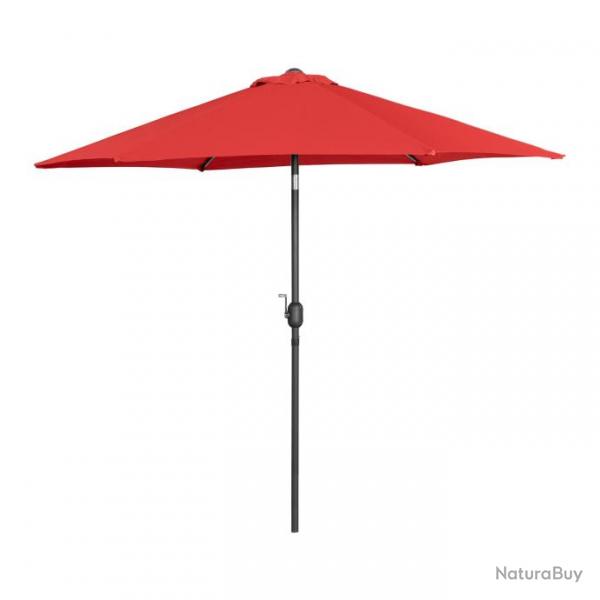 Parasol de terrasse hexagonal diamtre 270 cm inclinable rouge 14_0007567