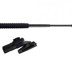Bâton télescopique acier durci poignée caoutchoux 16"
