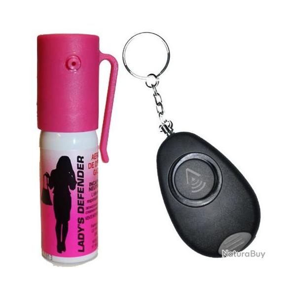 Bombe lacrymogne femme et alarme
