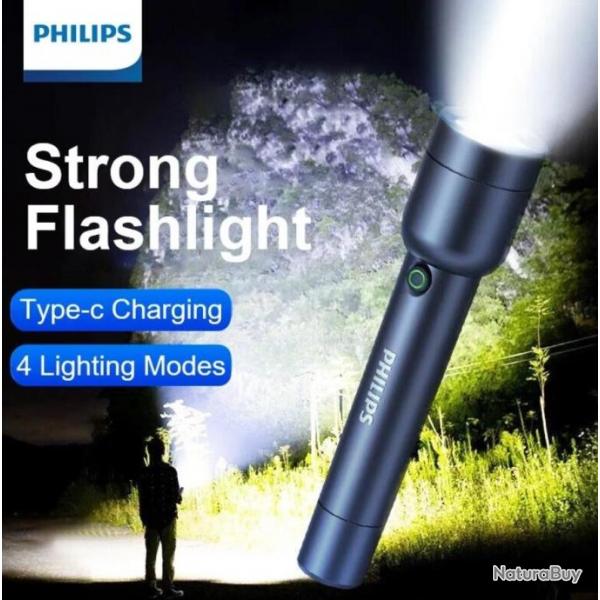 Lampe Torche aluminium PHILIPS tanche IPX4
