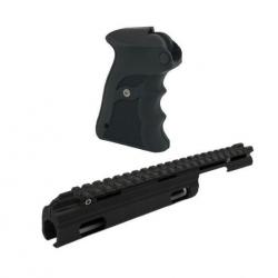 Pack Target 8" : Plaquettes ergonomiques DATAC ® + Rail Target 8" DATAC® Nylon pour  Pietta 1858.