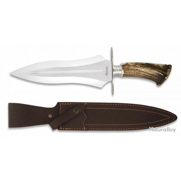 Albainox Couteau de chasse bois de cerf
