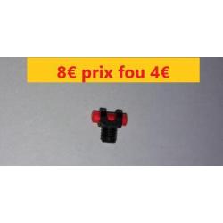 GUIDON "VRAI"  FIBRE OPTIQUE ROUGE    Ø 4  MM   PAS DE VIS Ø 4  ref B4