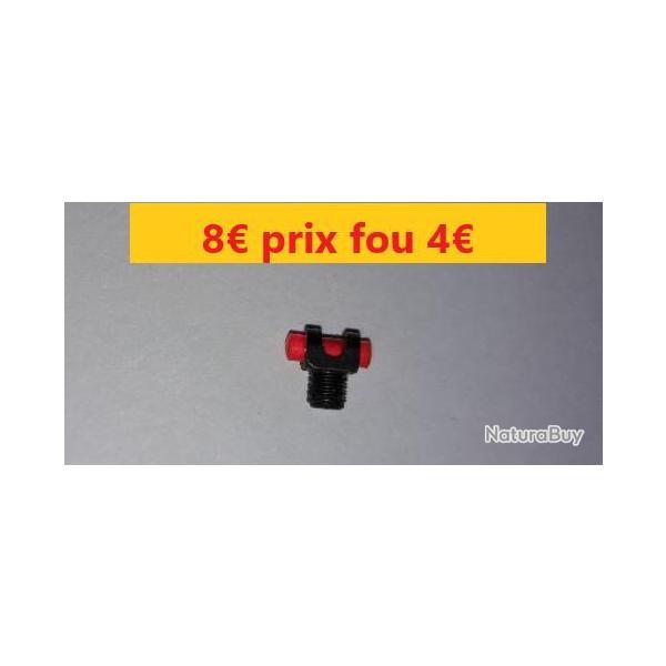 GUIDON "VRAI"  FIBRE OPTIQUE ROUGE     4  MM   PAS DE VIS  4  ref B4