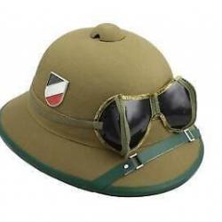 Casque tropical dak avec lunette - reproduction ww2 premium